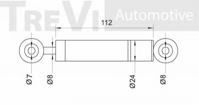 TREVI AUTOMOTIVE ta1498 -  Амортизатор, поликлиновой ремень